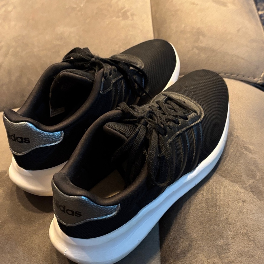 adidas Black Sneakers with White Sole